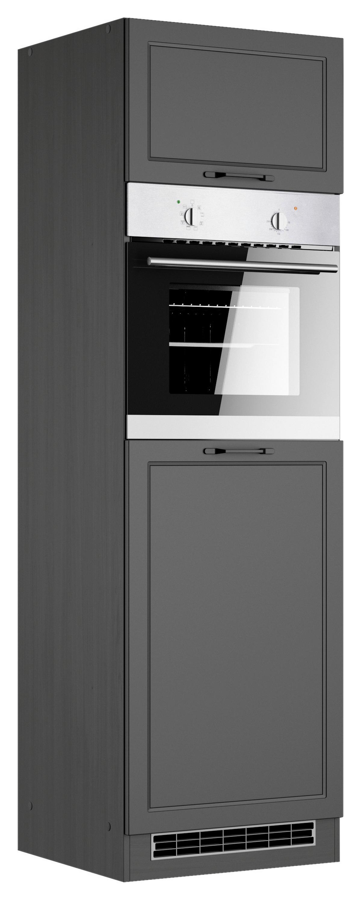 Geräteumbauschrank Meran B: 60 cm Grau - Grau, LIFESTYLE, Holzwerkstoff (60/200/60cm) - Held