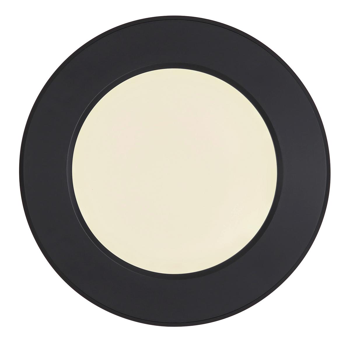 Led-deckenleuchte Lasse Ø 12,6 Cm - Opal/Schwarz, Basics, Kunststoff (12,6/1,8cm) - Globo