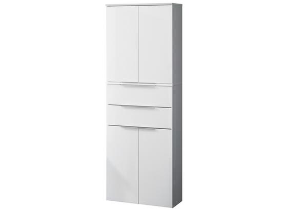 Fackelmann Hochschrank Kara White - Weiß, MODERN, Glas/Holzwerkstoff (61/176/32cm) - Fackelmann Fackelmann Hochschrank Kara White - Weiß, MODERN, Glas/Holzwerkstoff (61/176/32cm) - Fackelmann