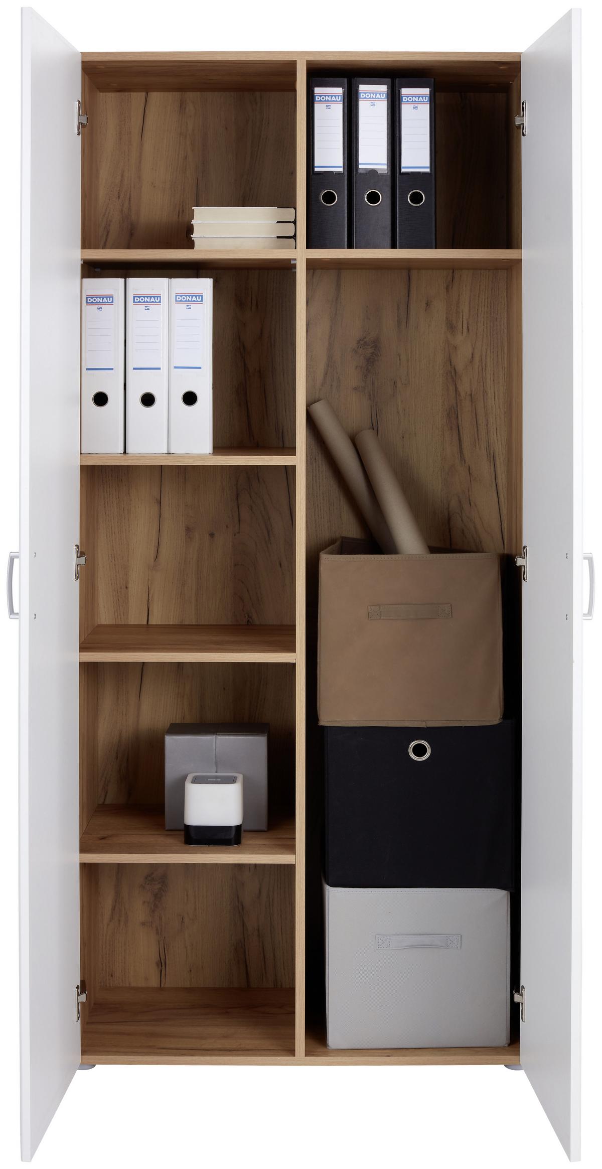 SKŘÍŇ NA ŠANONY TIO - bílá/barvy dubu, Konvenční, kompozitní dřevo (80/183/37,5cm)