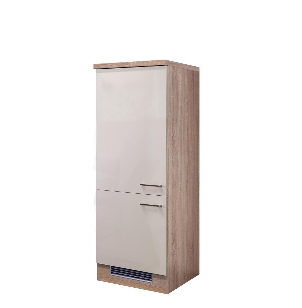 Kühlschrank-umbauschrank Nepal B: 60 Cm Kaschmir Glanz - Kaschmir/Beige, MODERN, Holzwerkstoff (60/162/60cm) - FlexWell