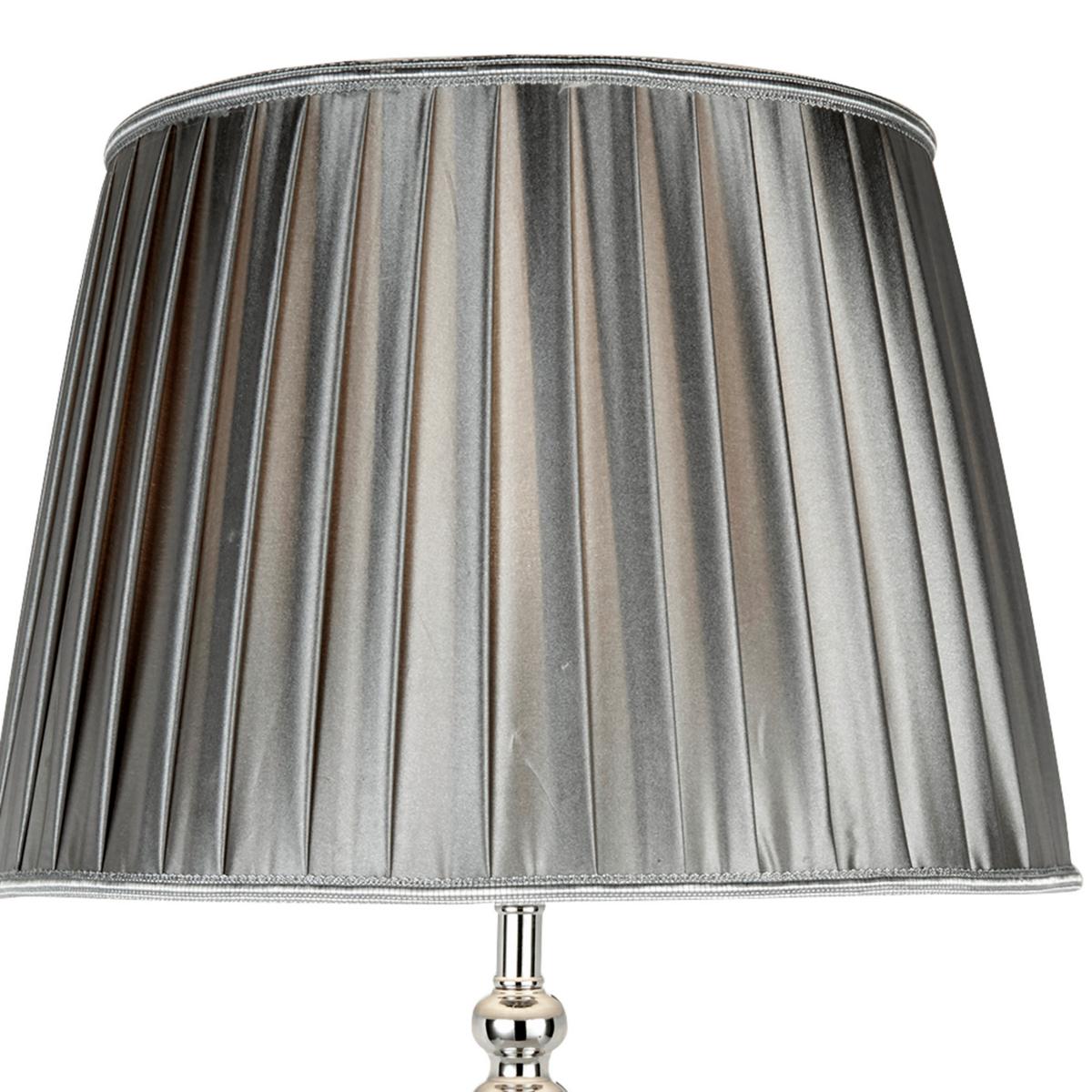 Tischleuchte Eu3721cl Greyson - Chromfarben, Design, Glas/Textil (38/68cm)