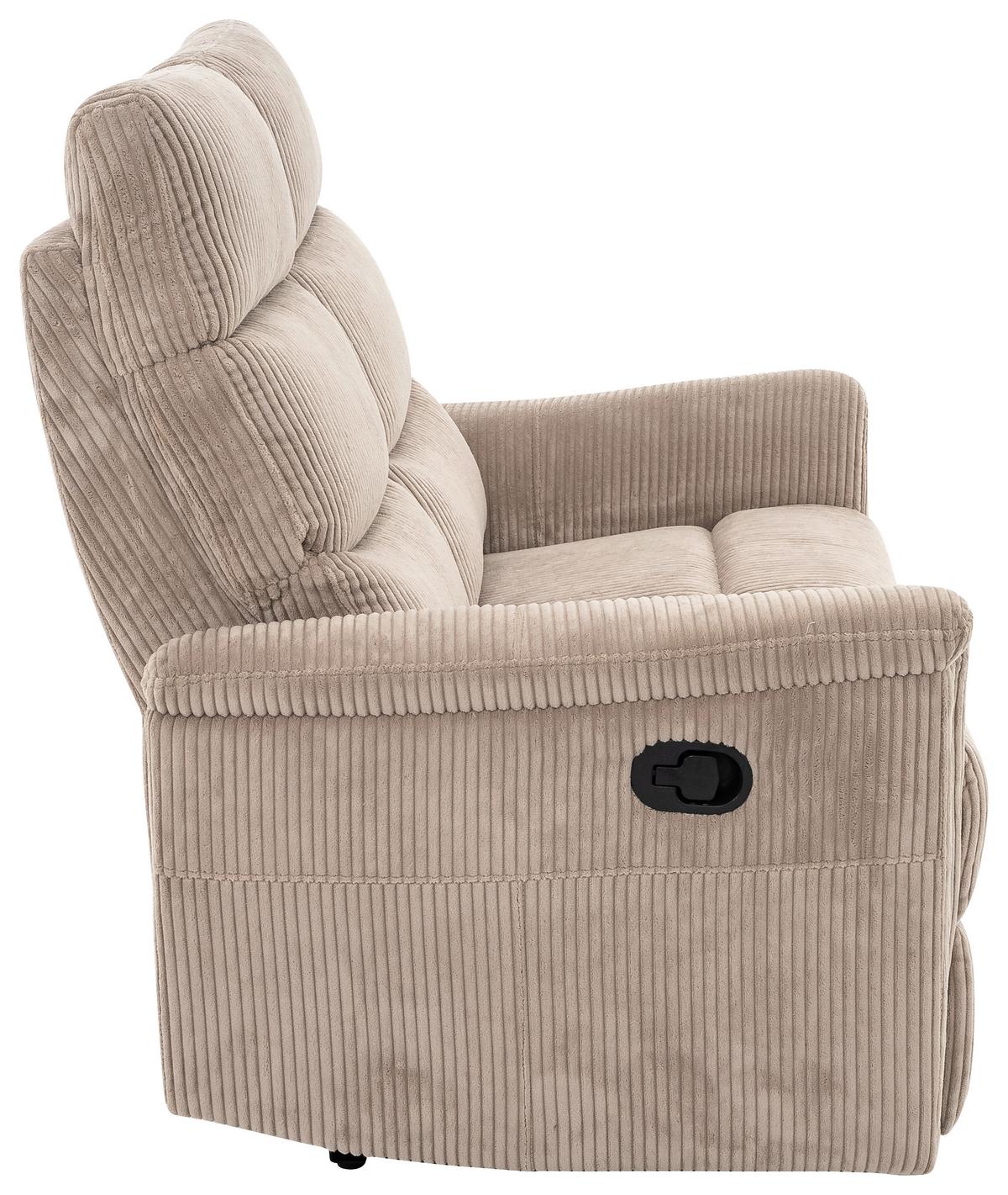 2-sitzer-sofa Xeno Hellbraun B: 131 Cm - Hellbraun/Schwarz, Design, Textil/Metall (131/108/89cm) - Livetastic