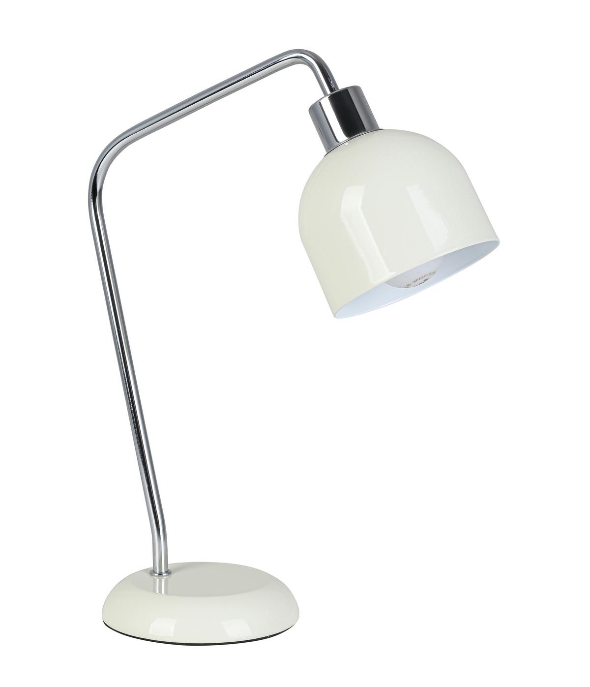 STOLNÁ LAMPA ILKA - biela/chrómová, Modern, kov/plast (27/12/35cm) - Mömax