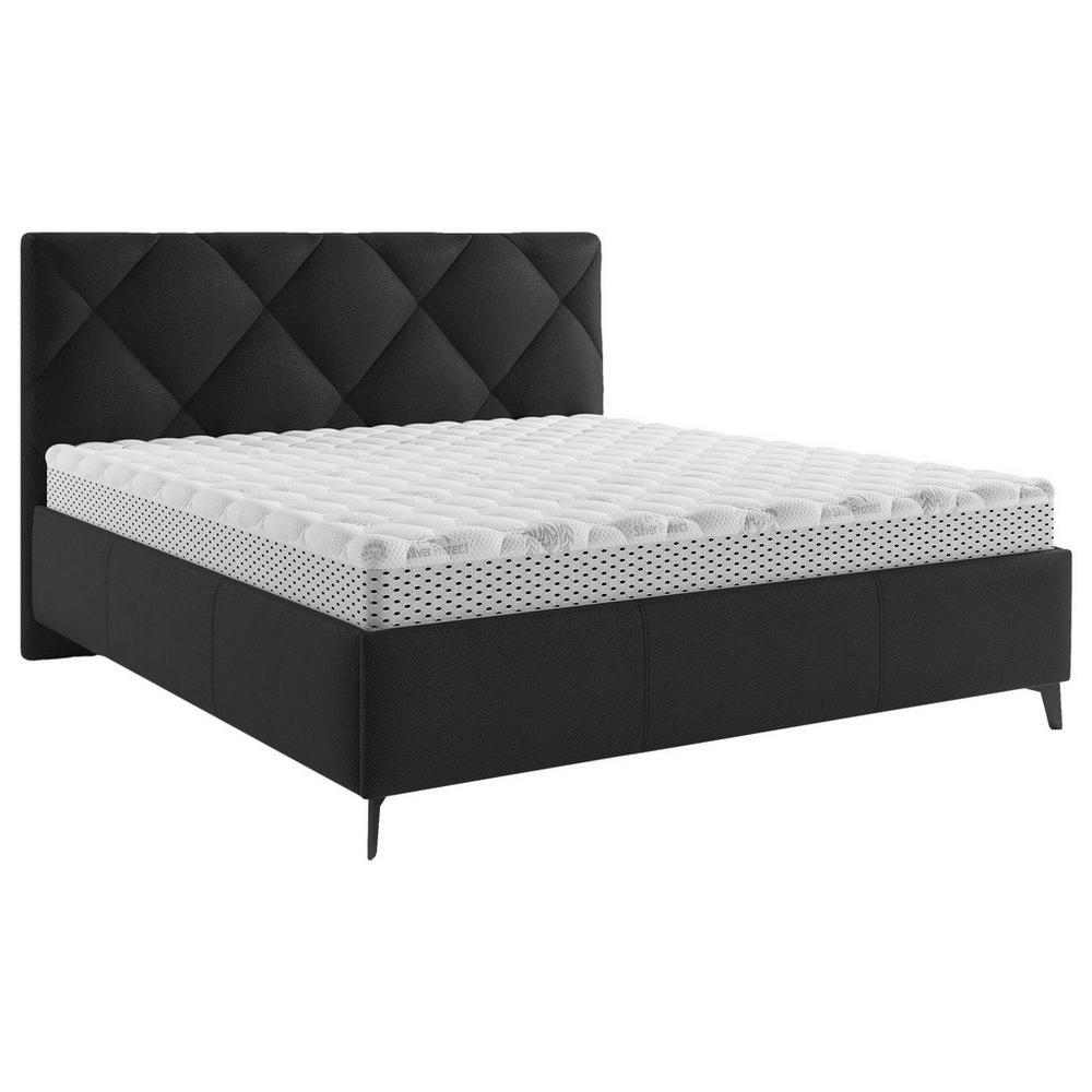 Čalúnená posteľ BIANCO 180x200, čierna