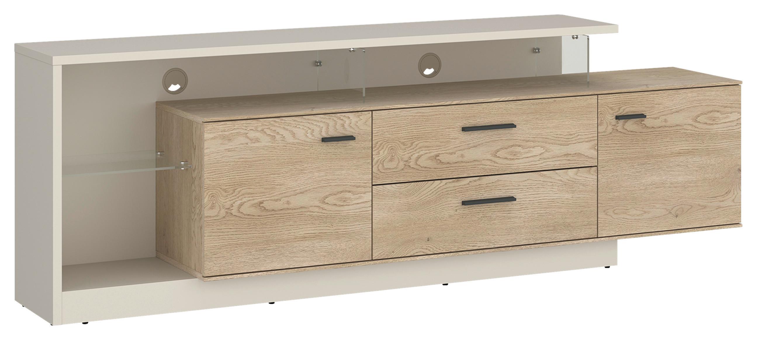TV-Element, B: 191,5 cm Eichefarben/Kaschmir