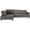 Rohová sedačka PANAMA, levá, šedobéžová - černá/šedobéžová, Konvenční, kov/textil (216/304cm) - Premium Living