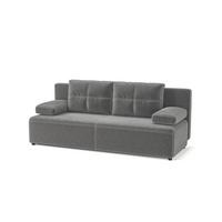 Schlafsofa Munich Grau B: 200cm - Schwarz/Grau, Design, Textil (200/88/86cm) - MID.YOU