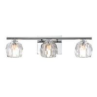 Badezimmer-wandleuchte Qn-Regalia3-Pc-Bath - Chromfarben, Design, Glas/Metall (55/16,6cm) - Elstead Lighting