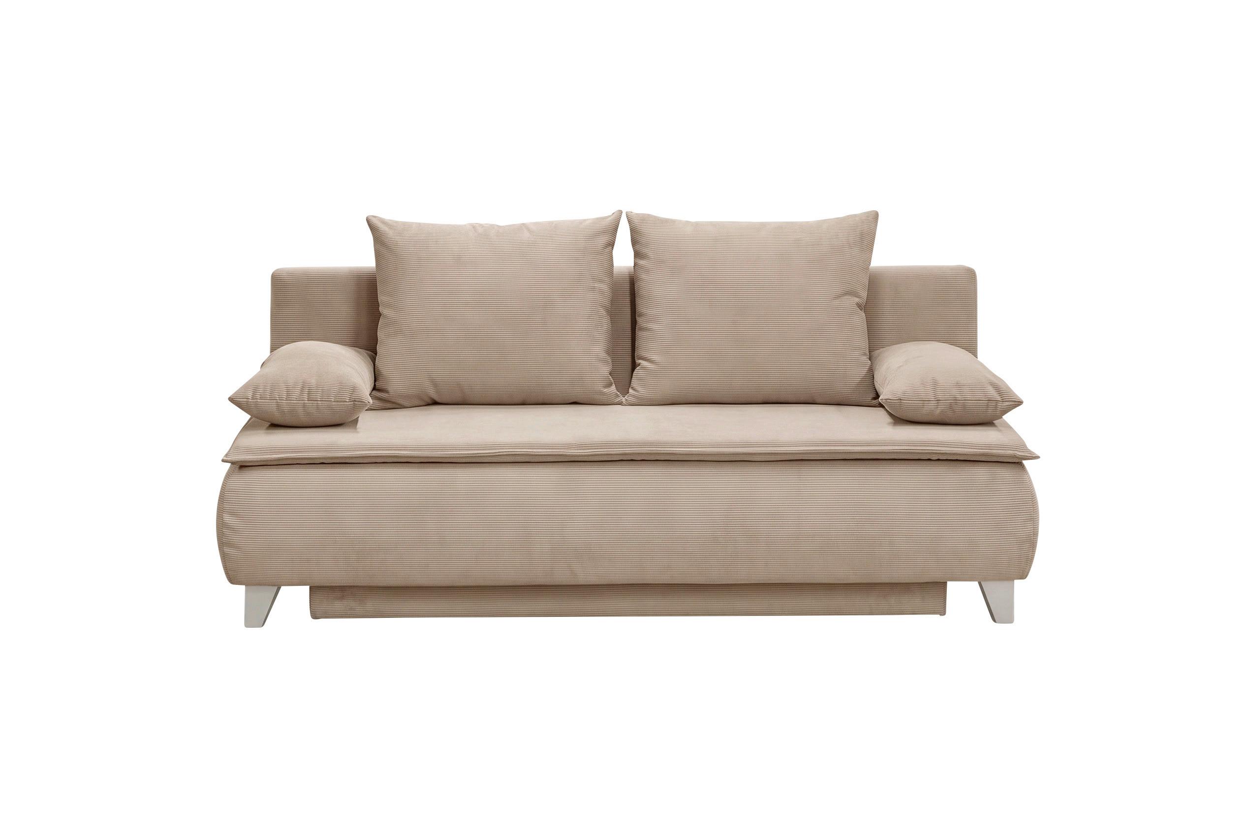 Boxspringová pohovka MONA LUX, béžový manšestr - béžová, Moderní, textil (208/100/106cm) - Mömax
