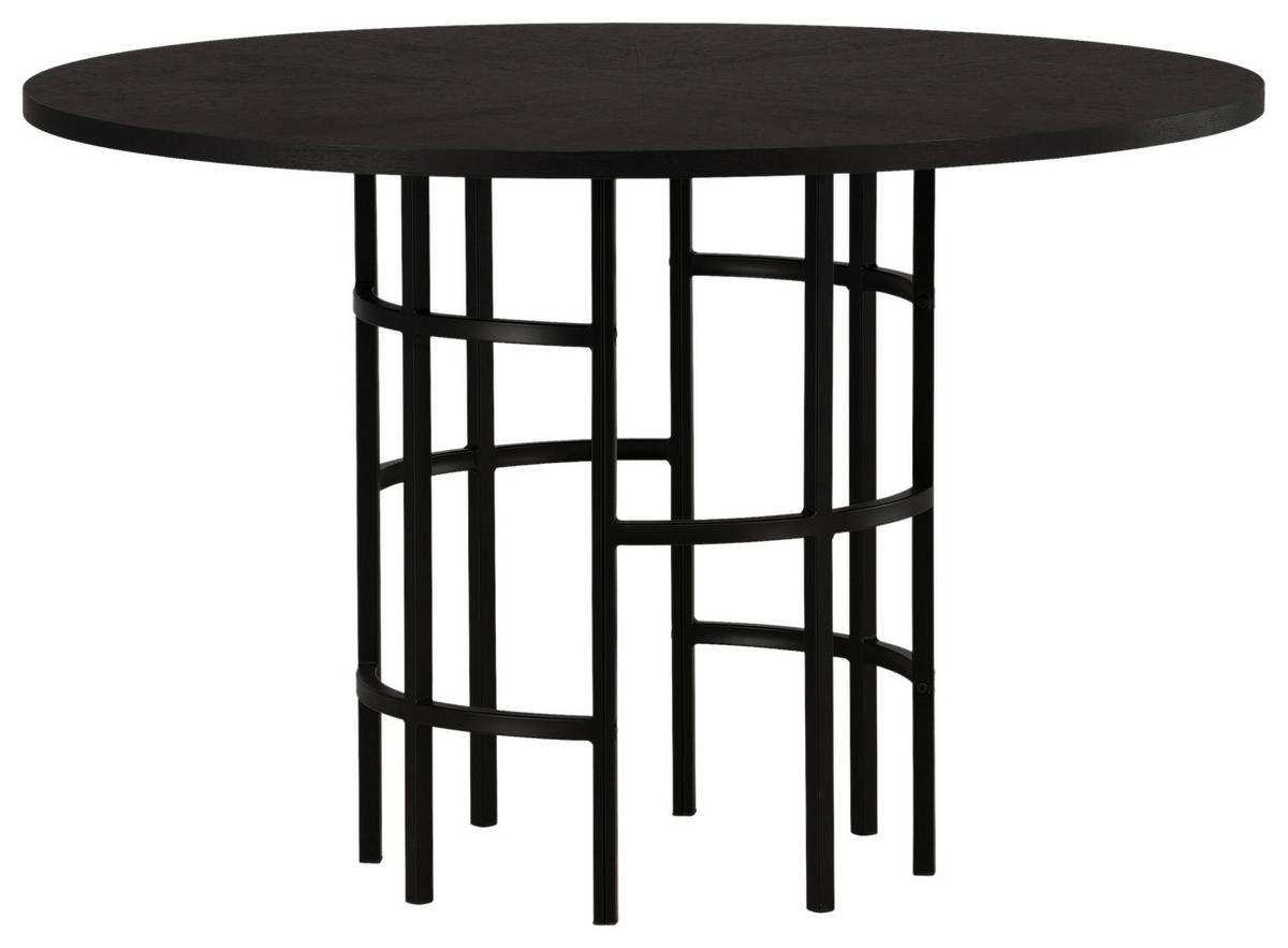 Esstisch Copenhagen - Schwarz, Design, Holzwerkstoff/Metall (115/115/74cm) - Livetastic