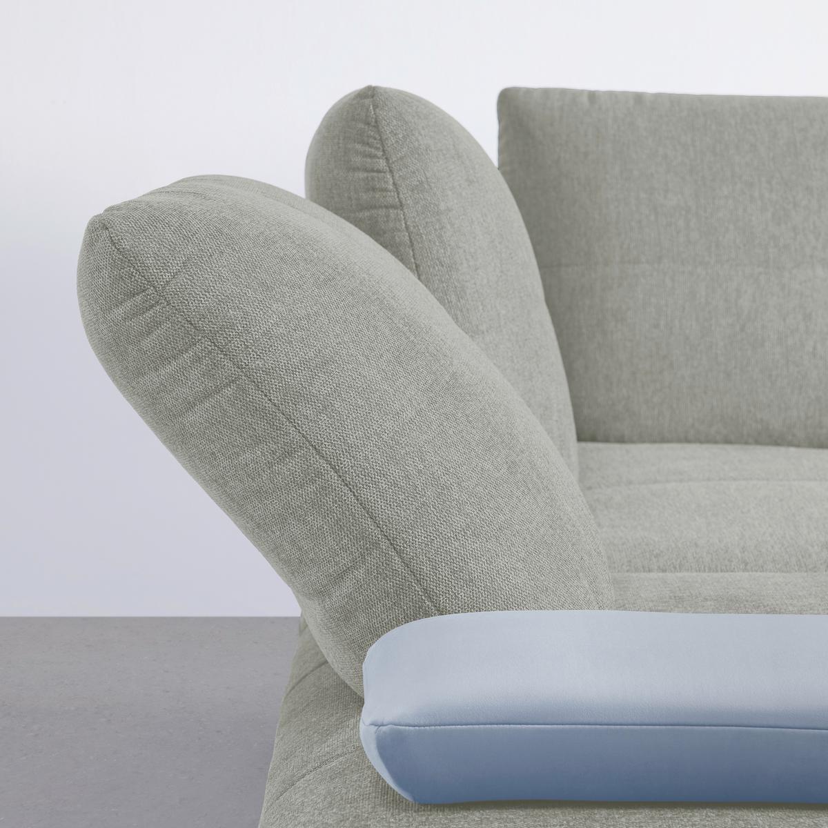 Rohová sedačka TRENDY, levá, světle šedá / stříbrná - barvy stříbra/černá, Moderní, kov/kompozitní dřevo (250/93/310cm) - Premium Living