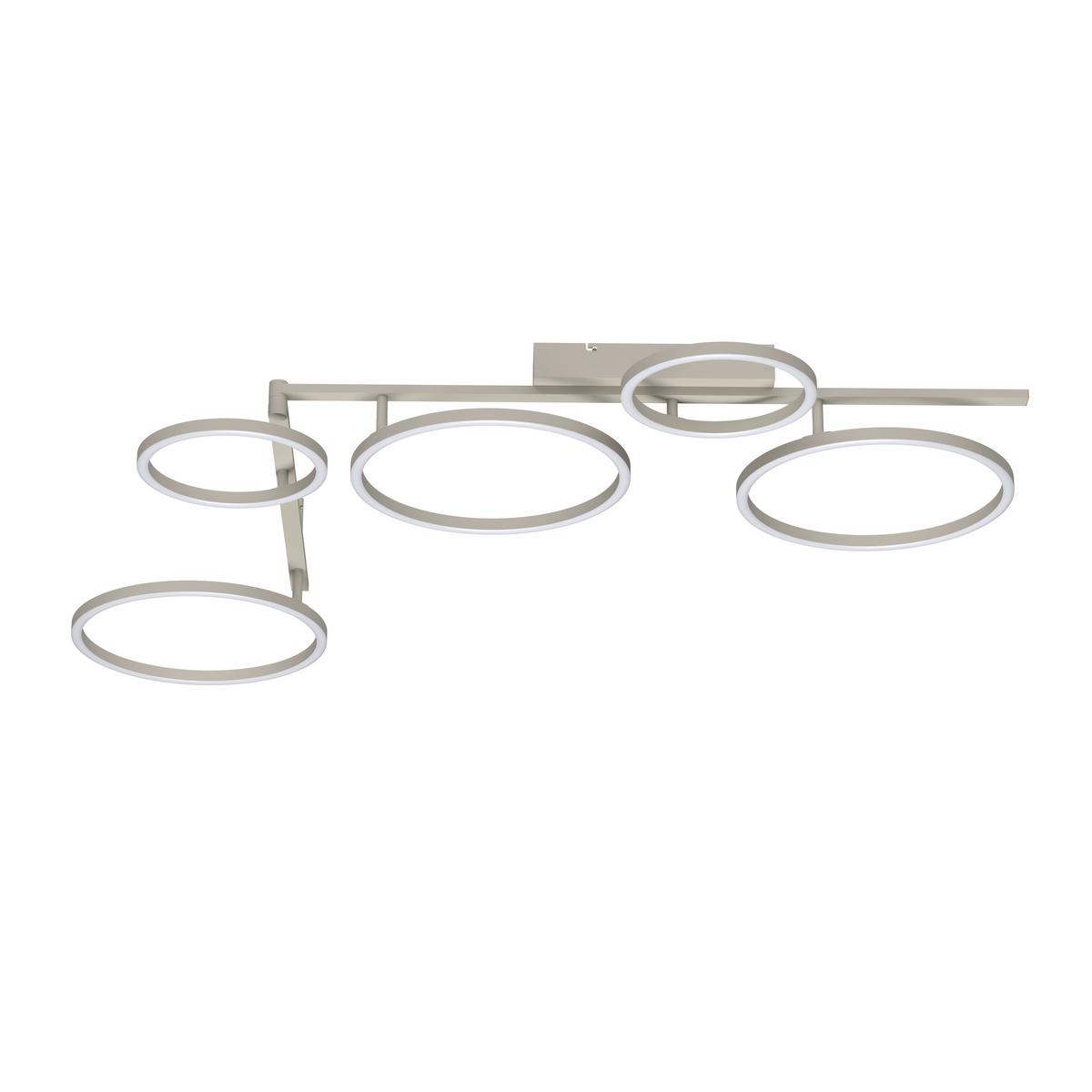 LED-DECKENLEUCHTE CEMIL - Sandfarben, Basics, Kunststoff/Metall (125/88/12cm) - Luca Bessoni