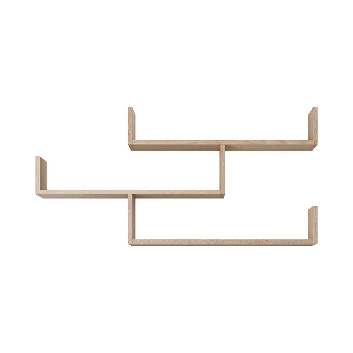 Wandregal Trio Sonoma Eiche Dekor B: 119,1cm - Sonoma Eiche, Basics, Holzwerkstoff (119,1/55/18cm)