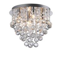 Kronleuchter, G9 20w 15063-17 - Chromfarben, ROMANTIK / LANDHAUS, Glas/Kunststoff (28/28/25cm)