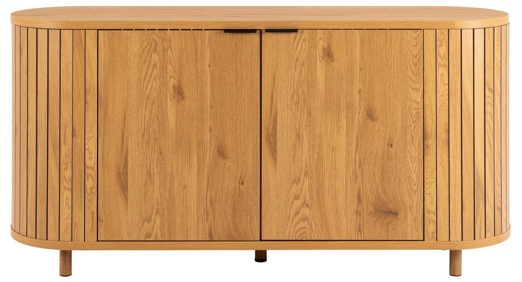 Komoda COLIMA š: 160 cm - tmavě hnědá/barvy dubu, Trend, kov/kompozitní dřevo (160/80/45cm)