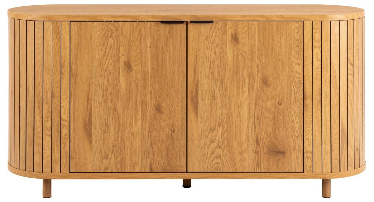 Komoda COLIMA š: 160 cm - tmavě hnědá/barvy dubu, Trend, kov/kompozitní dřevo (160/80/45cm)