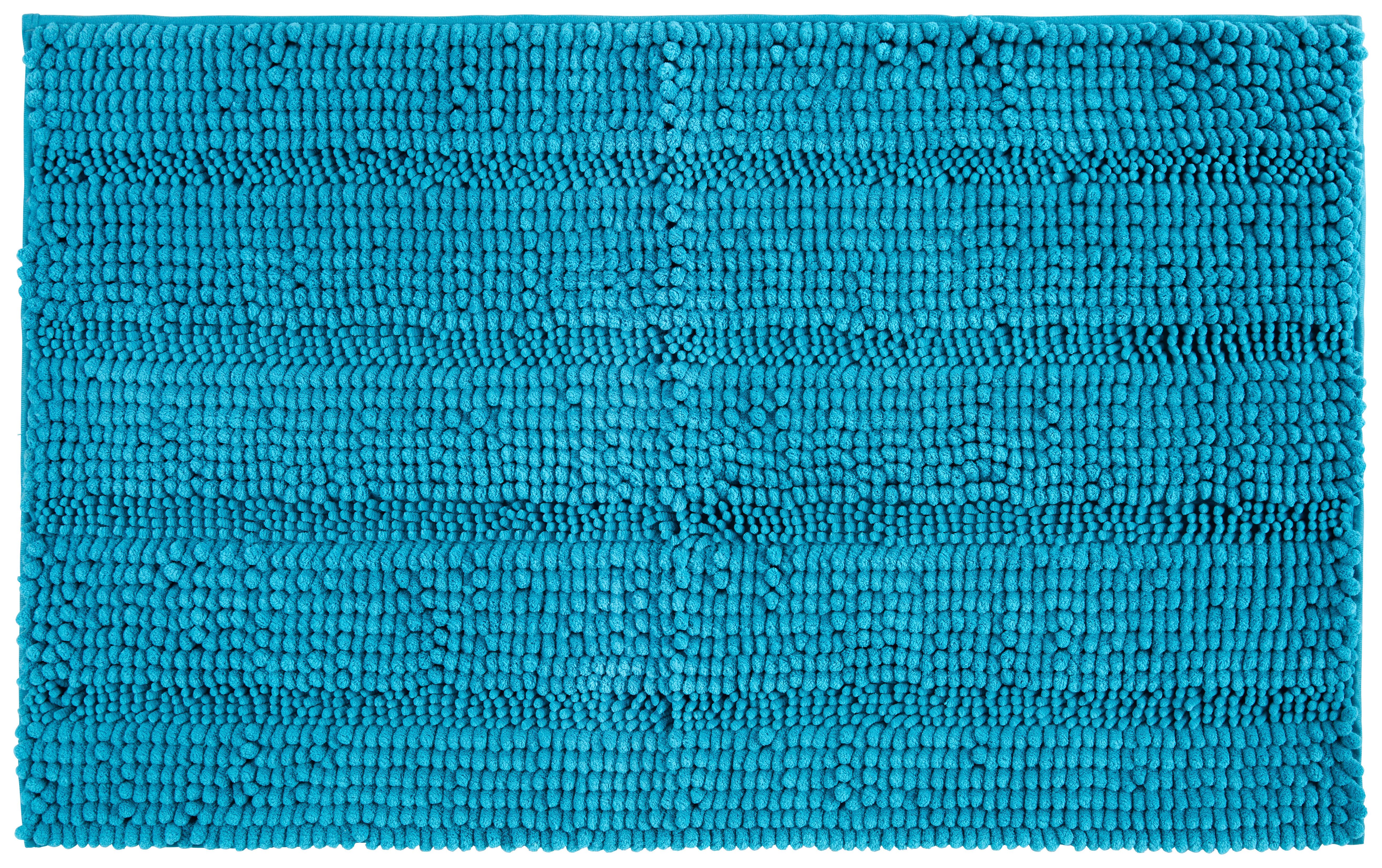 KOUPELNOVÁ PŘEDLOŽKA Uwe, 60/100cm, petrolejová - petrolej, textil (60/100cm) - Modern Living