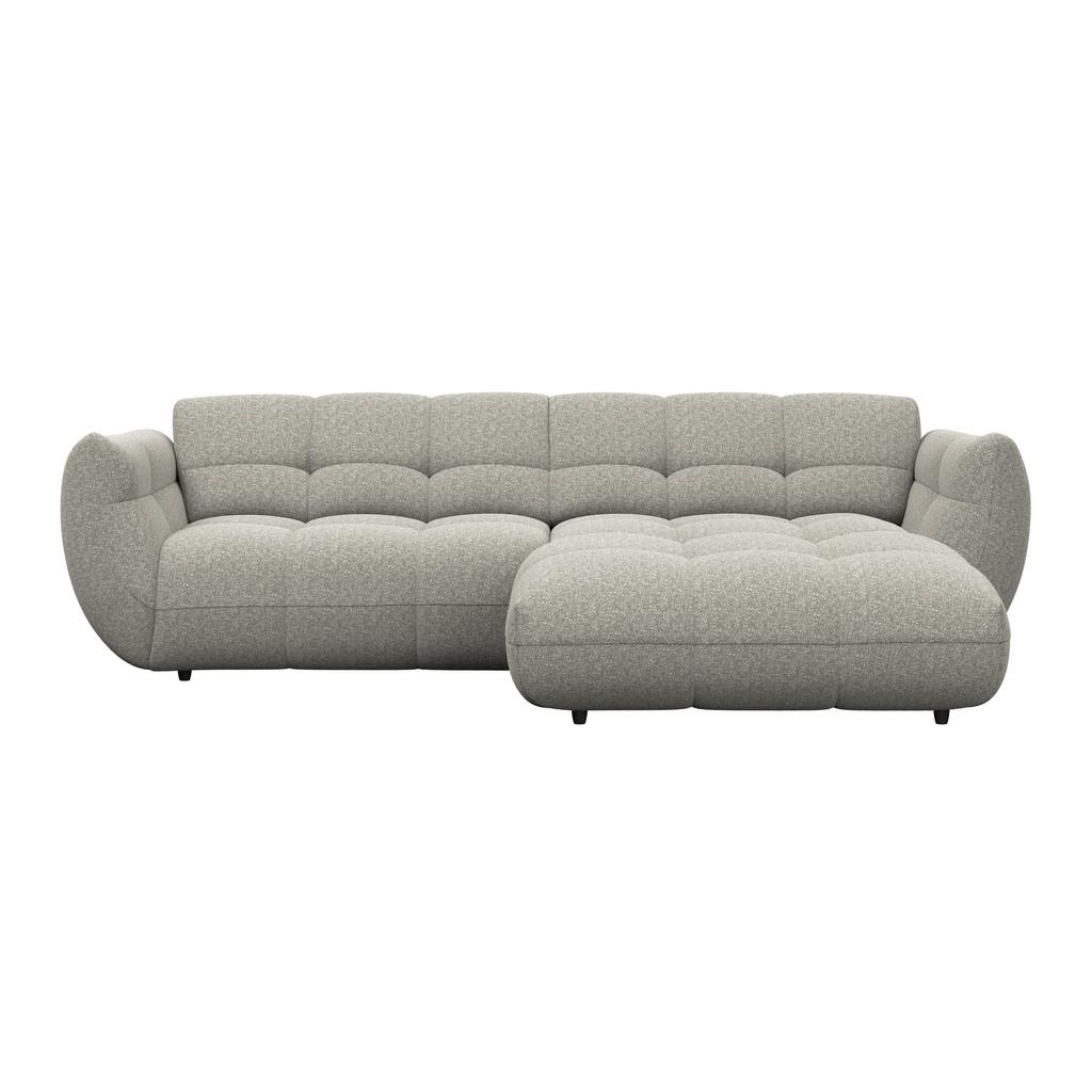 Ecksofa Panda Chenille grau, 280x178cm