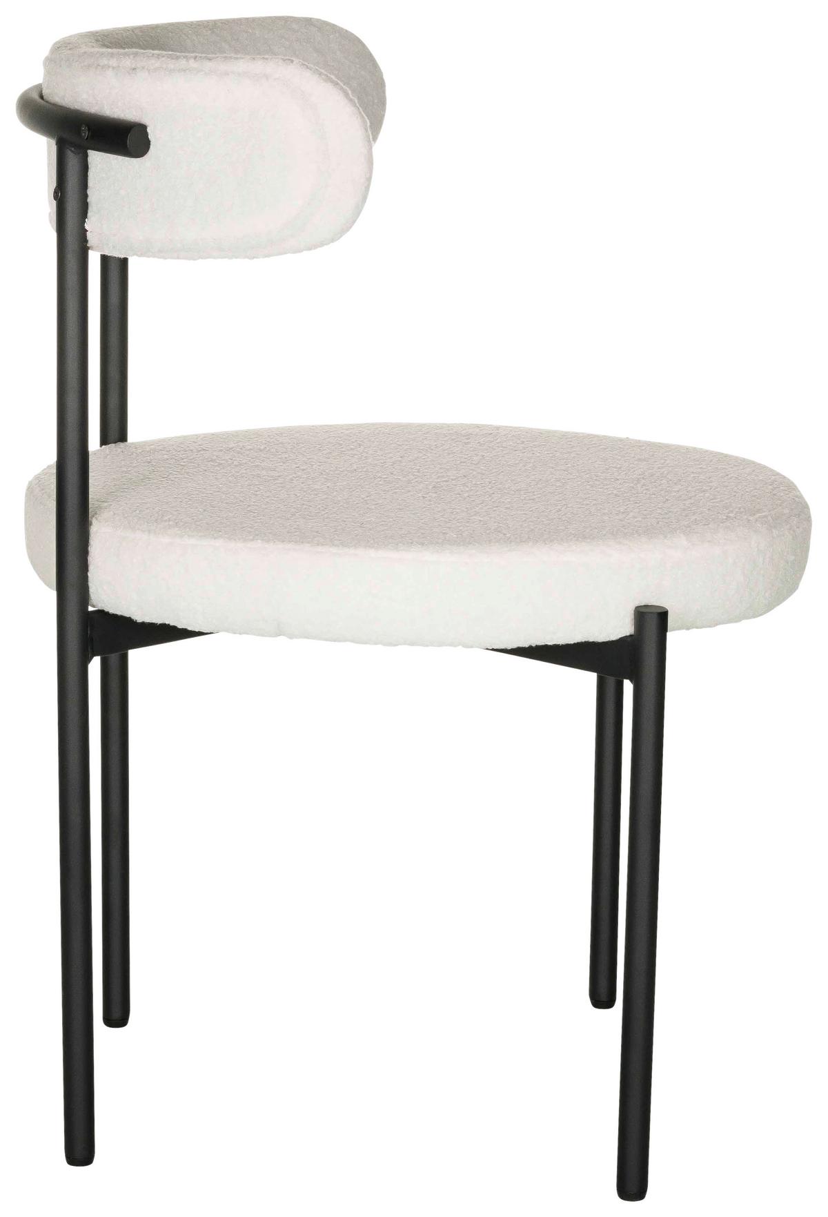 Stuhl Tedio - Schwarz/Weiß, Basics, Textil/Metall (55/78/56cm) - MID.YOU