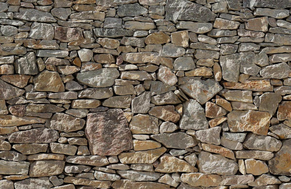 Vliestapete Stone Wall - Multicolor, Basics (400/260cm) - Komar