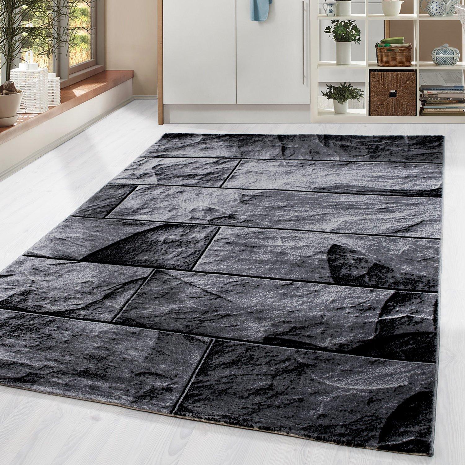 Webteppich Schwarz Naturfaser Parma 200x290 cm - Schwarz, KONVENTIONELL, Textil (200/290cm)