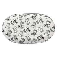 Servírovací podnos Shiva, Ø: 37,5cm - bílá/černá, Lifestyle, keramika (37,5cm) - Premium Living