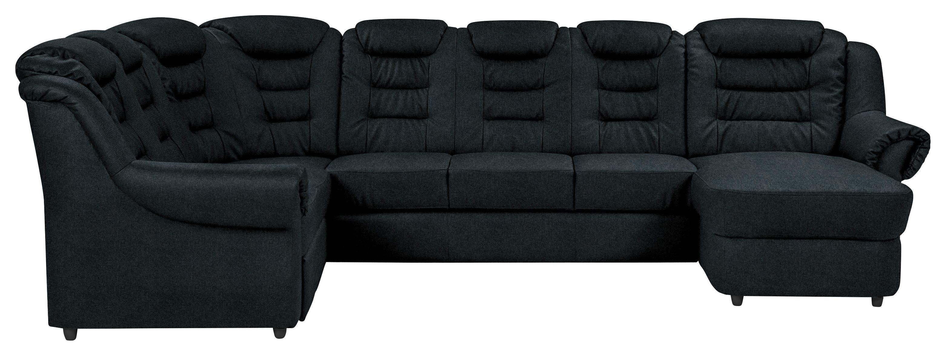 Wohnlandschaft Boston Schwarz Chenille