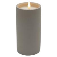 LED svíčka KAREN - šedá, Moderní, plast/kámen (7,5/15cm) - Mömax