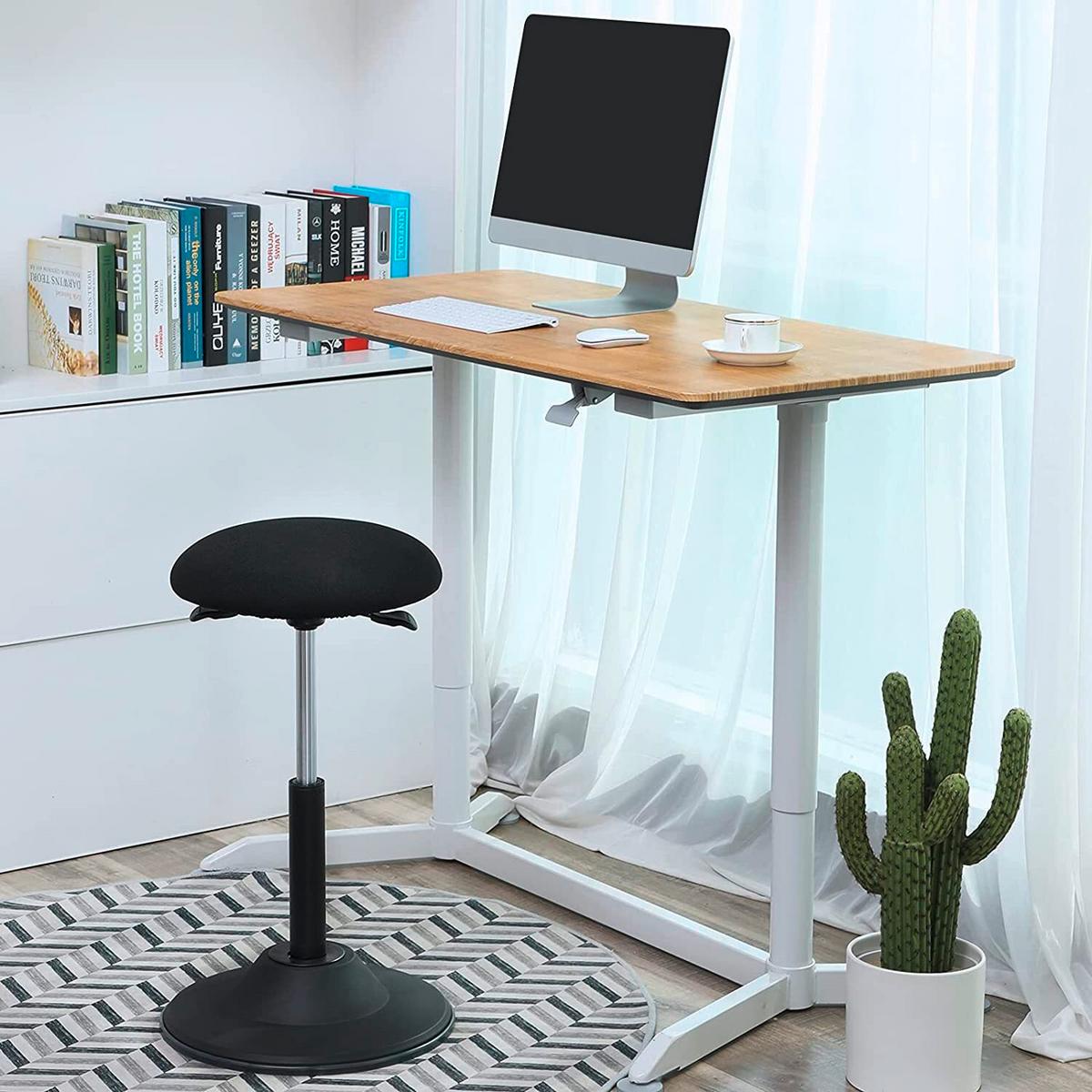Bürohocker mit Schwingeffekt Schwarz, bis 120 kg - Schwarz, Basics, Kunststoff/Metall (41/70/41cm) - Boxxx