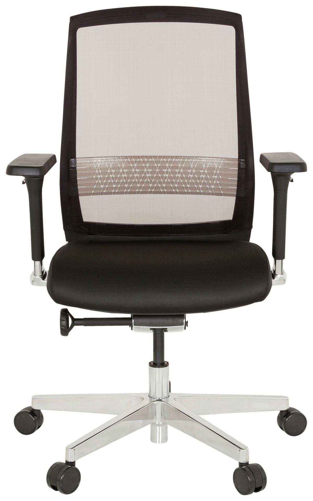 Drehstuhl Fountaine Schwarz - Alufarben/Schwarz, MODERN, Kunststoff/Textil (69/112/66cm) - MID.YOU