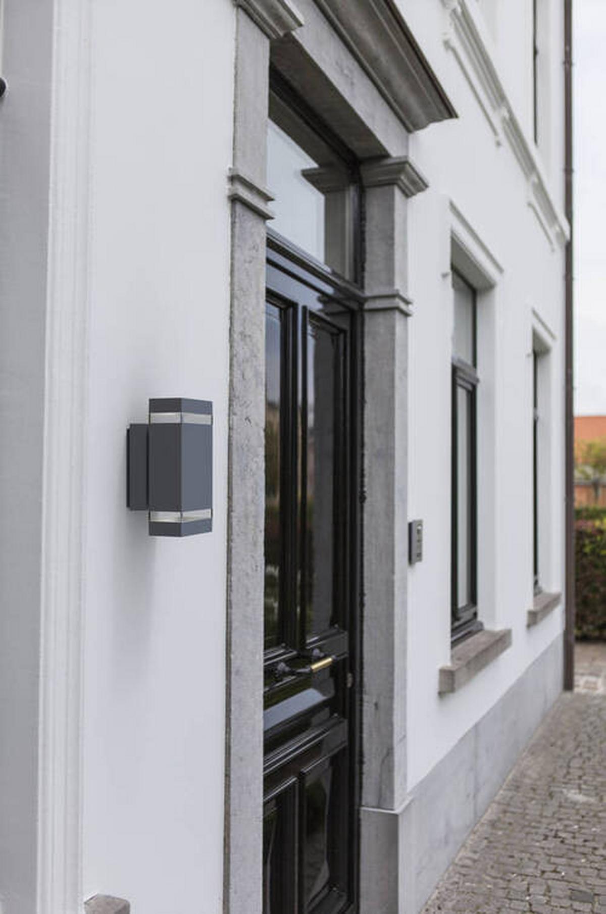 Außenwandleuchte 5605011118  Focus - Klar/Anthrazit, Design, Glas/Metall (23,50/11,00/10,90cm)