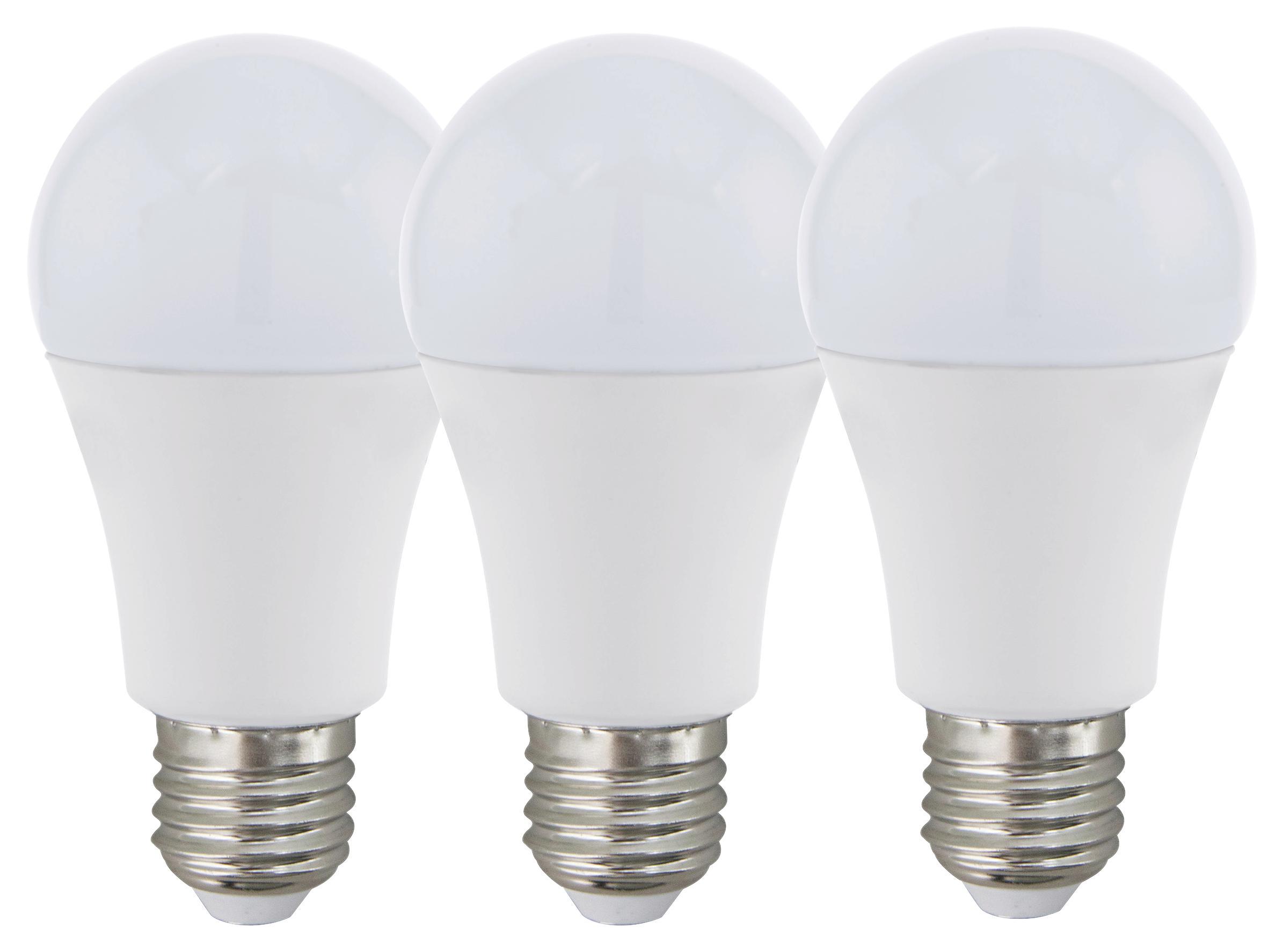 LED-Leuchtmittel 3er Pack 470 lm E27 - Weiß, MODERN, Glas (6/11cm)