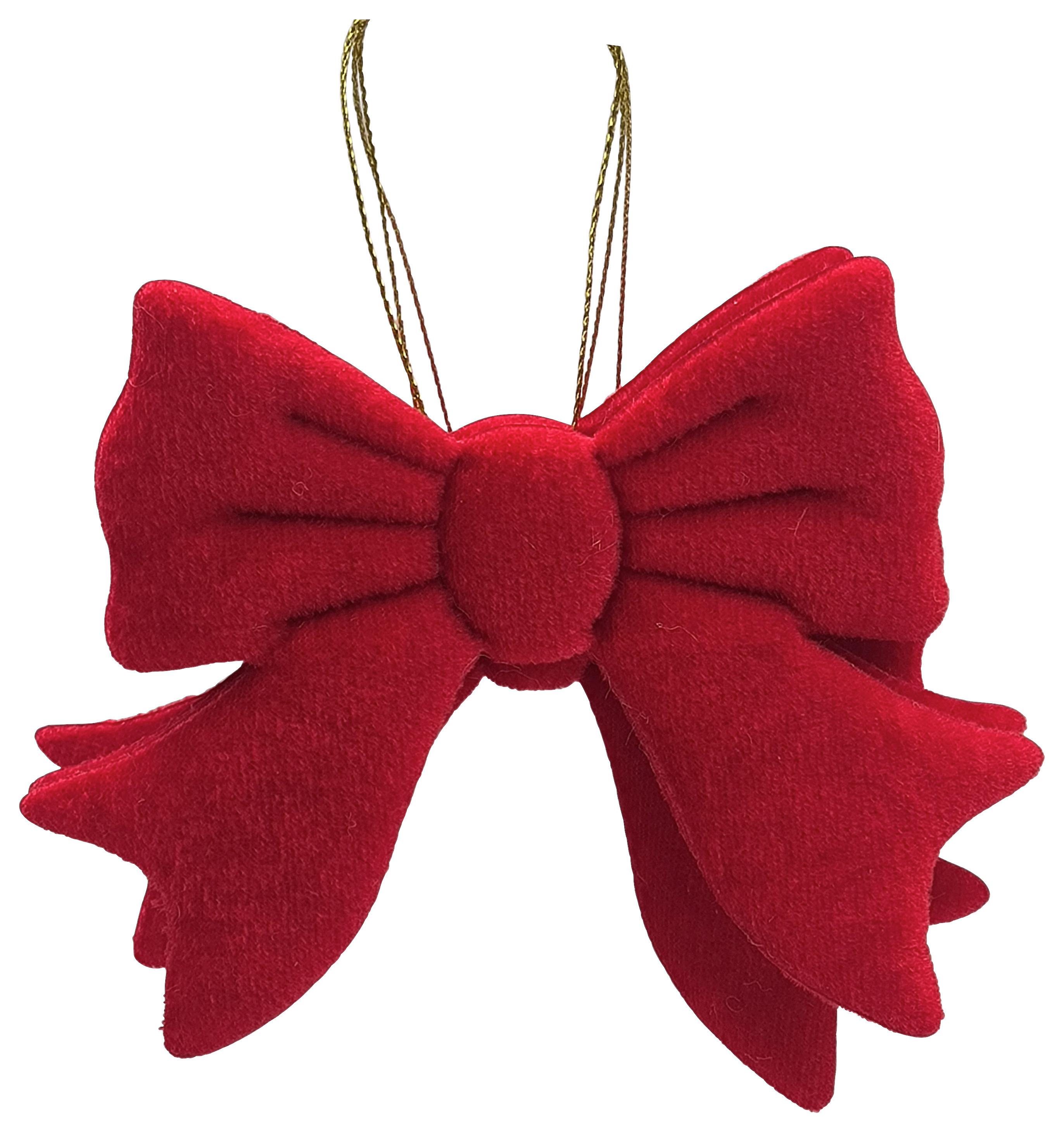 Závesná dekorácia BOWIE - červená, Konventionell, textil (14/11/0,5cm) - Mömax