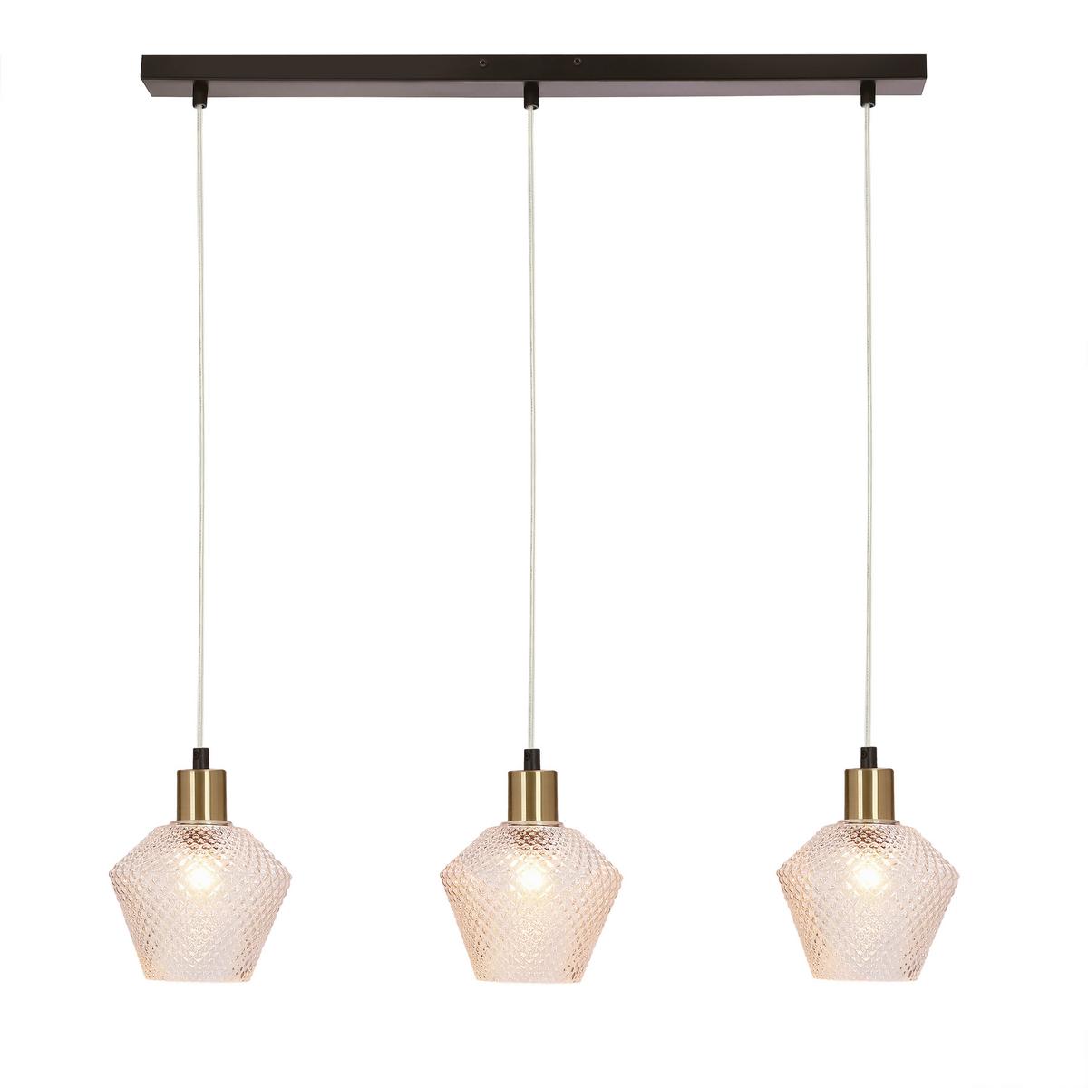 Pendelleuchte 33-36346 Greniko - Transparent/Goldfarben, KONVENTIONELL, Metall (70/14/120cm)