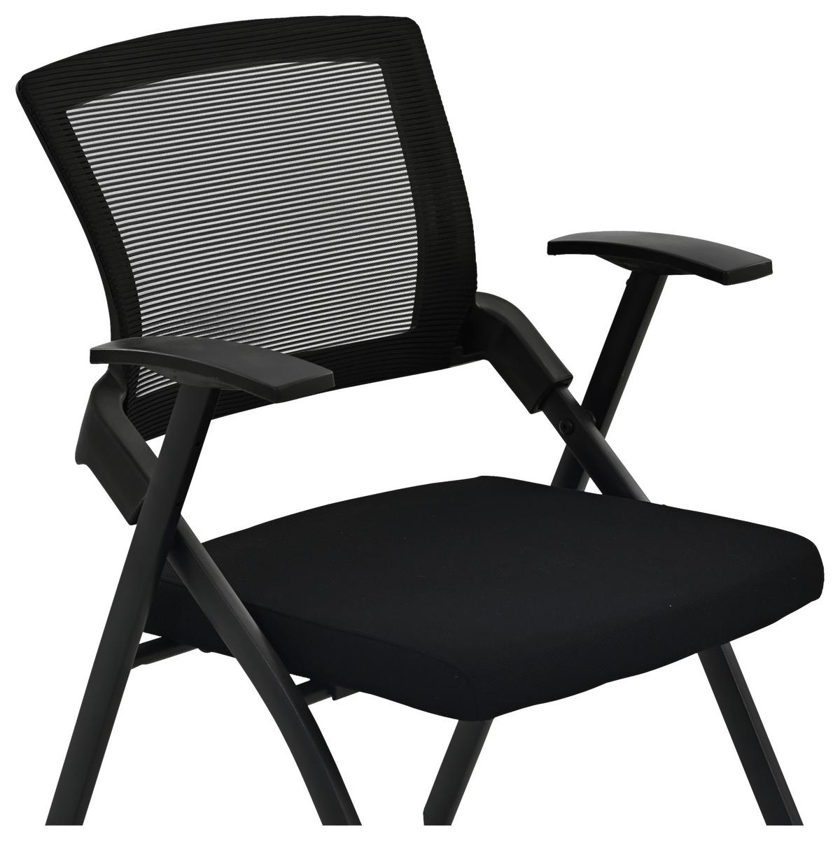 Besucherstuhl Milan Schwarz B: 59 cm - Schwarz, Trend, Kunststoff/Textil (59/86/59cm)