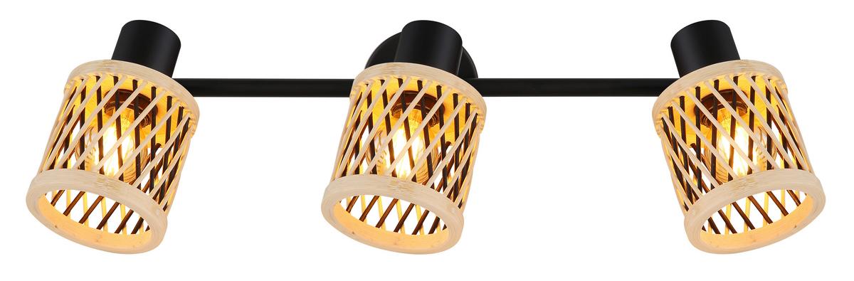 STRAHLER 81050308 MALI - Schwarz/Naturfarben, Natur, Holz/Metall (45/8,5/19cm) - Globo