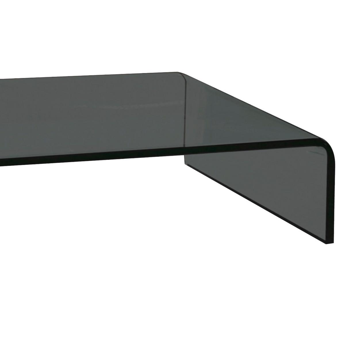 TV-Aufsatz Hagen Glas Schwarz BxHxT 90x11x25 cm Max. 30 Kg - Schwarz, MODERN, Glas (90/11/25cm)