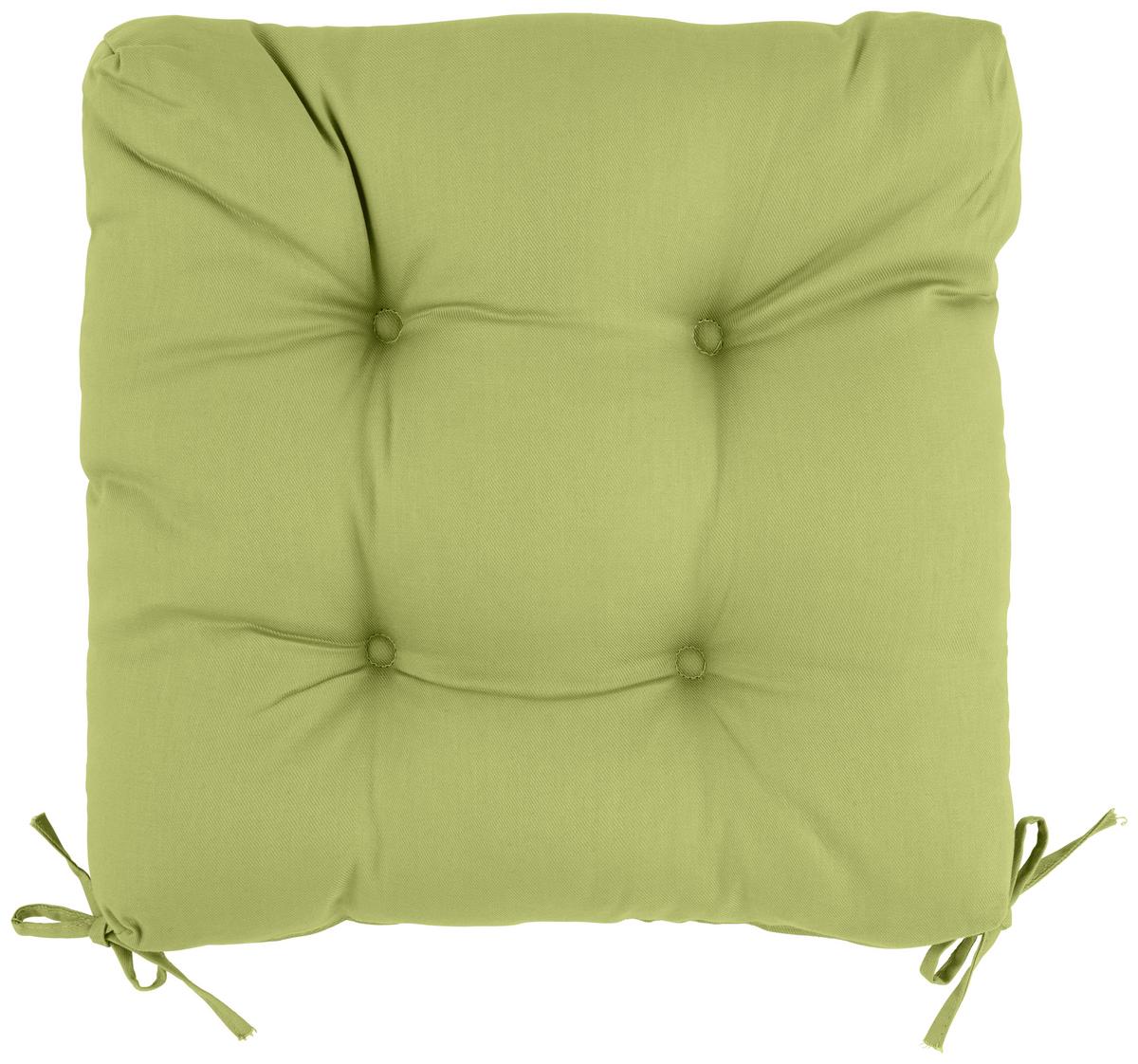 Sedací polštář Elli, ca 40/40/7cm, zelená - zelená, Konvenční, textil (40/40/7cm) - Mömax