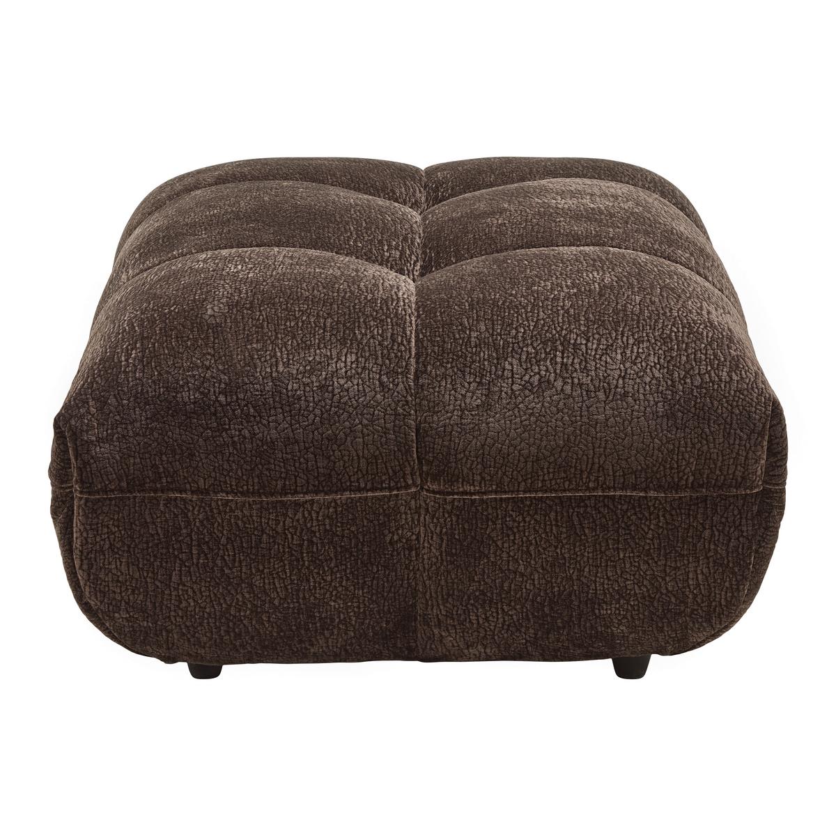 Taburetka PANDA, tmavohnedá ženilka - čierna/tmavohnedá, Trend, textil/plast (105/45/75cm) - Mömax