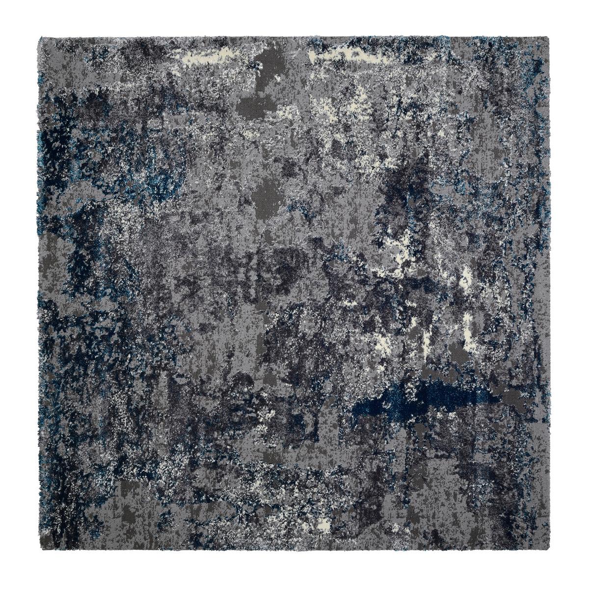 Webteppich Grau/Petrol Timeline Quantum 200x200 cm - Petrol/Grau, Design, Textil (200/200cm) - Novel