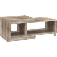 Dohányzóasztal Genetic - krómszínű/tölgyfa színű, Konventionell, műanyag/faalapú anyag (131,2/49/60,2cm)