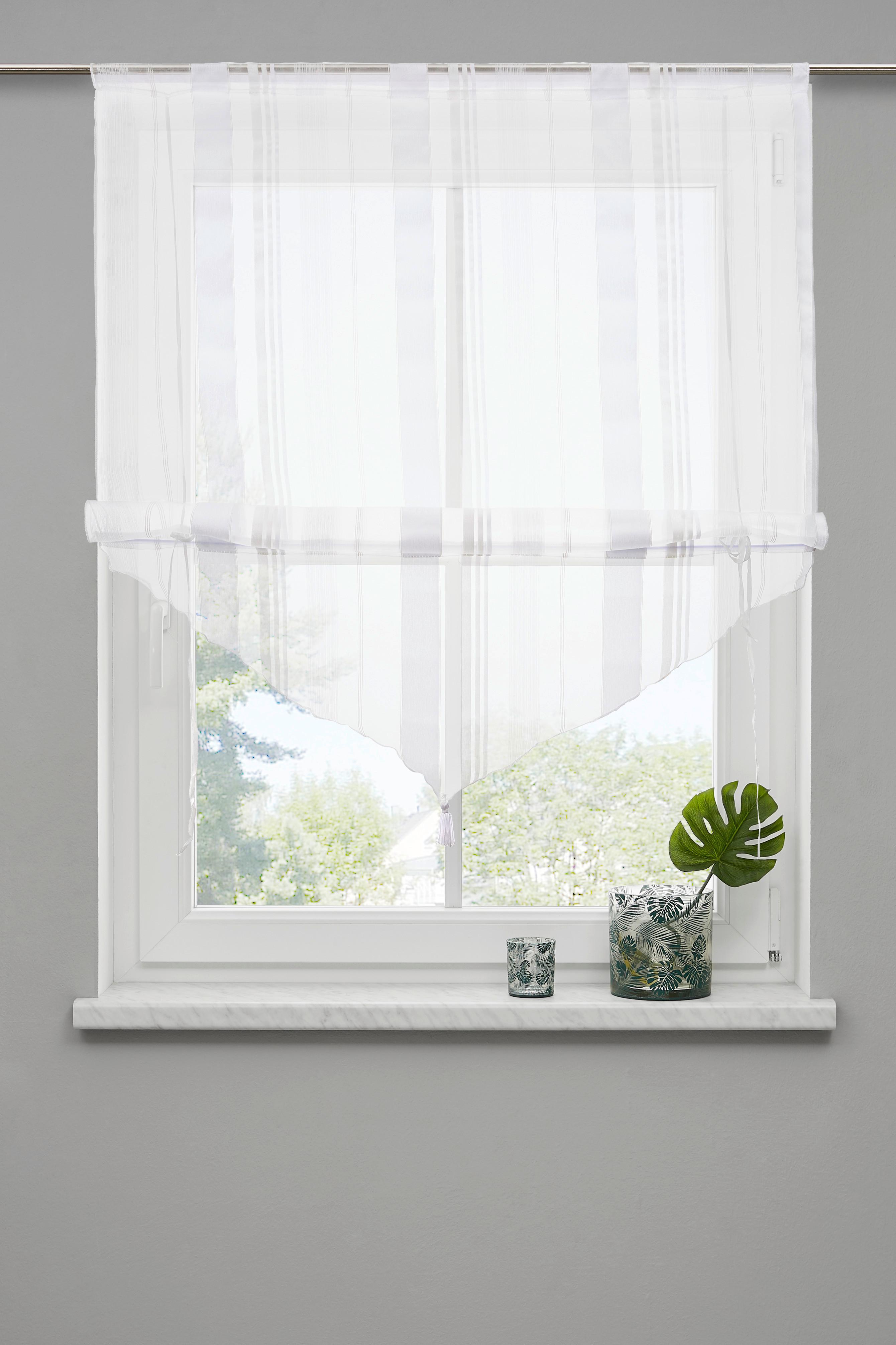 Raffrollo Milou Transparent 60x140 cm Klettband - Blau/Champagner, KONVENTIONELL, Textil (60/140cm) - Ondega