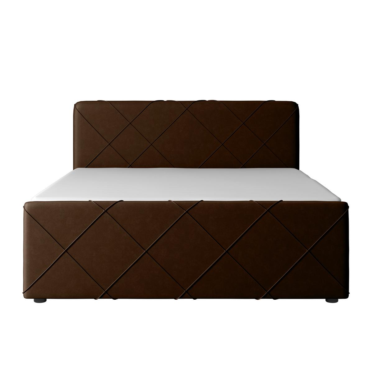 Boxspringbett mit Bettkasten Cordoba 180x200 cm Braun - Schwarz/Braun, MODERN, Holz/Textil (180/200cm) - MID.YOU