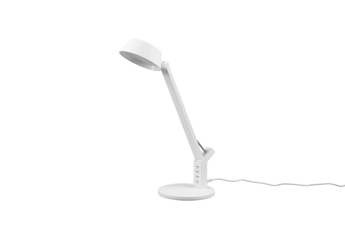 LED-Schreibtischlampe dimmbar Weiß Flexarm und Farbwechsler - Weiß, Basics, Kunststoff (40,4/17,1/30,5cm) - Trio Leuchten