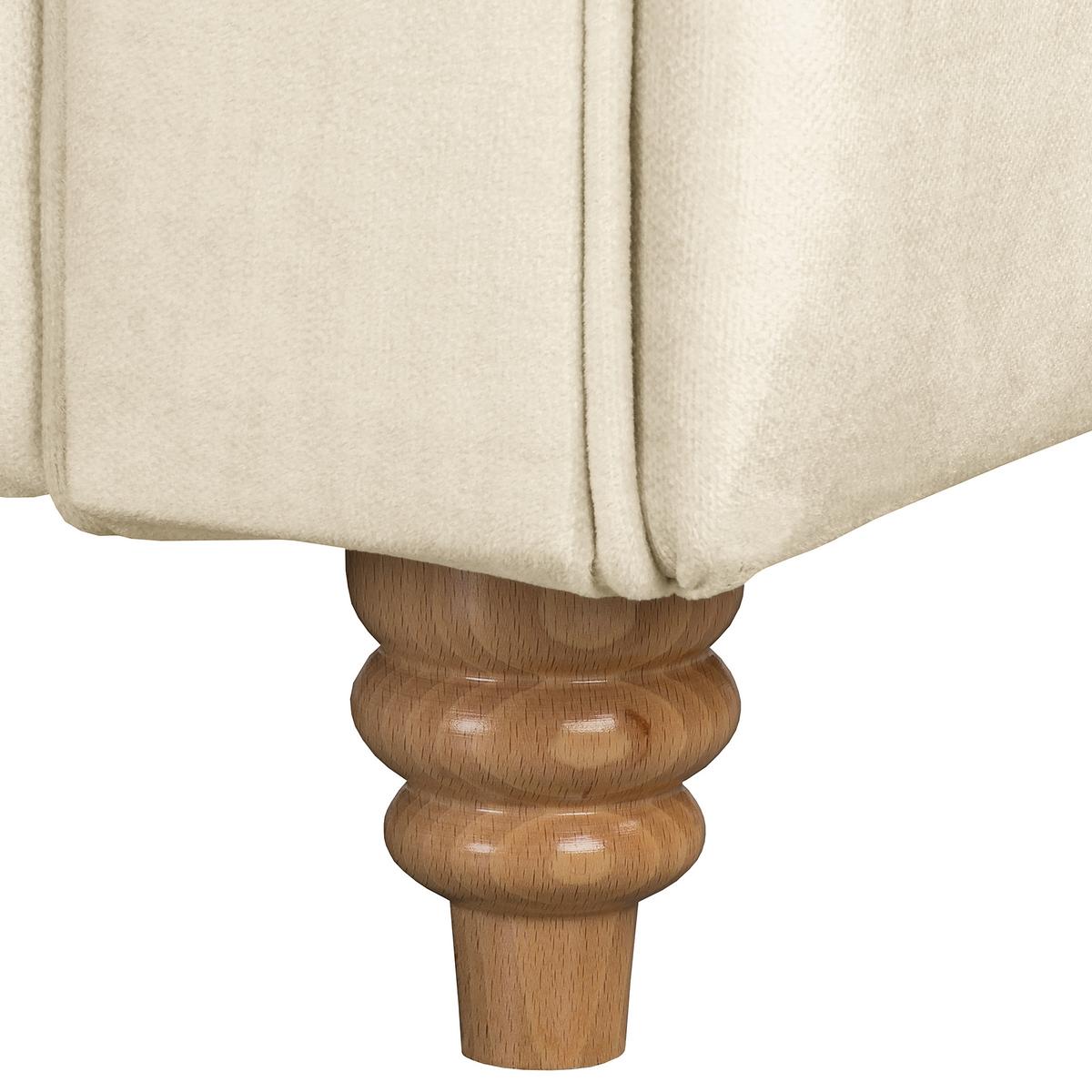 Schlafsofa Laura Cremen, B: 190cm - Creme/Braun, Design, Textil (190/74/91cm) - P & B