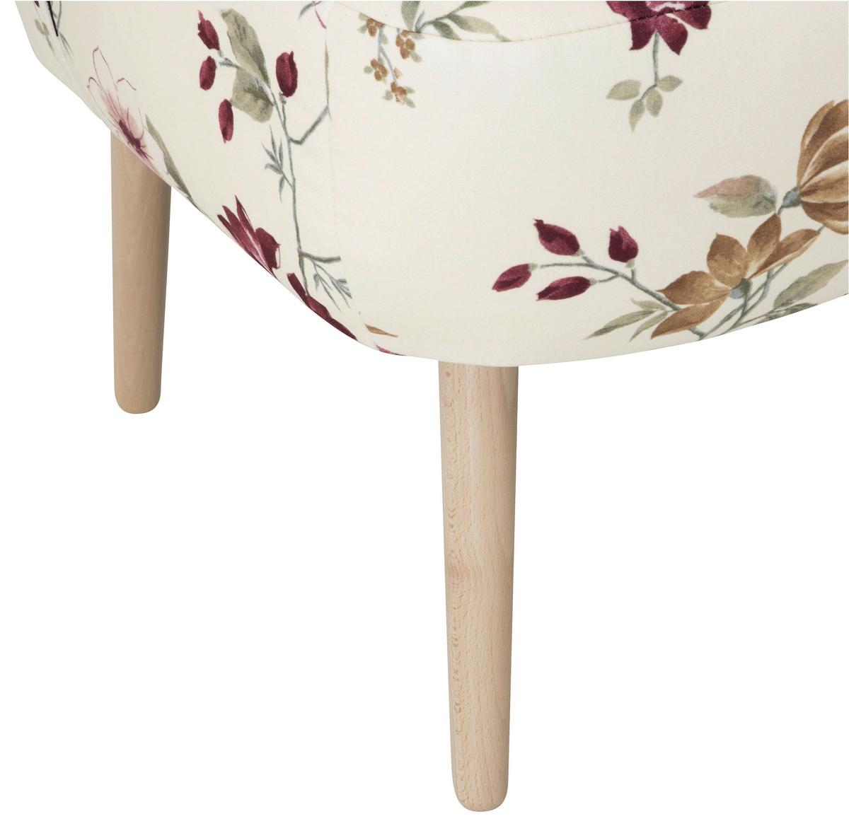 Sessel Fiona - Buchefarben/Weiß, Design, Textil (58/78/68cm) - Max Winzer