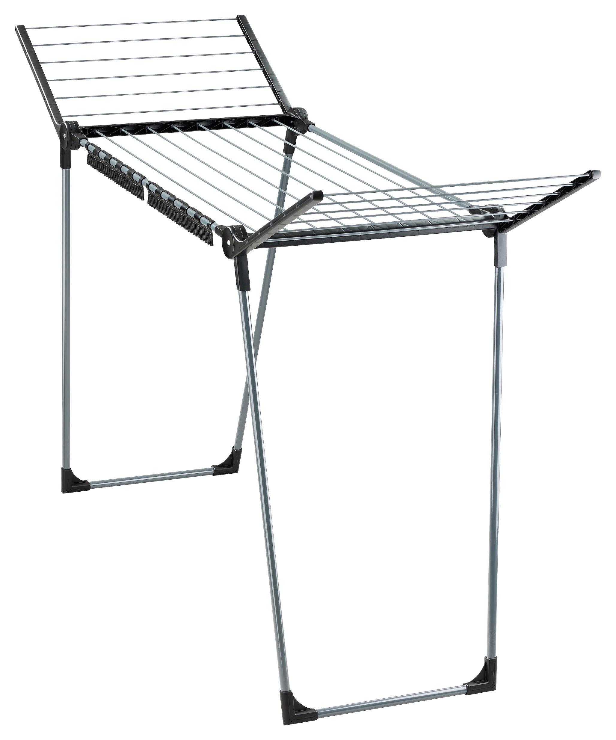 Standtrockner 81690 Pegasus Solid Black - Schwarz, Basics, Kunststoff/Metall (157/87/55cm) - Leifheit