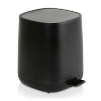Mülleimer Velvet Mit Deckel 5l Kunststoff Schwarz - Schwarz, Basics, Kunststoff (27/23/27cm) - Moeve