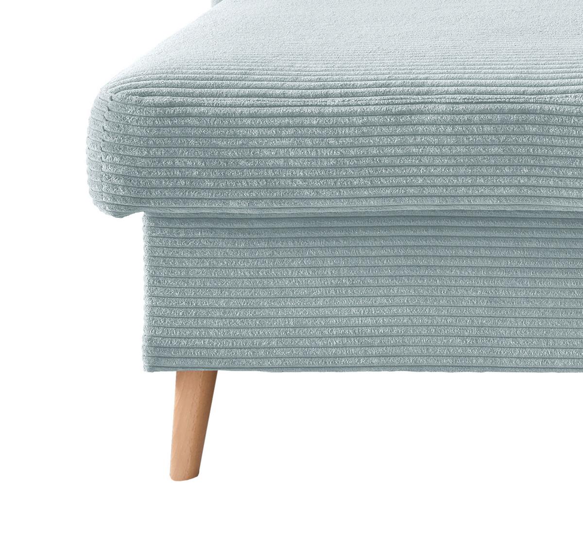 Ecksofa Valentina - Naturfarben/Hellblau, Design, Textil (150/228cm) - P & B